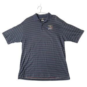 Ryder Cup The Belfry Men's XL Blue Striped Polo Shirt Golf Casual Vintage